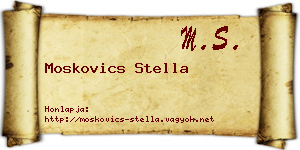 Moskovics Stella névjegykártya