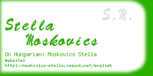 stella moskovics business card
